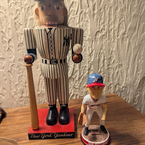 NY Yankee Nutcracker and Don Mattingly Bobblehead - Picture 1 of 13